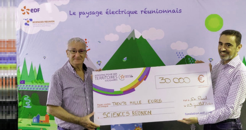 Docteur Jean-François Cartault, président de Sciences Réunion, et Jean-François Allin, directeur de la Transition Energétique à EDF Réunion