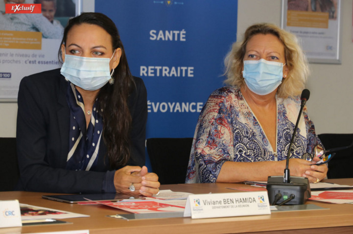 Viviane Ben Hamida, conseillère départementale, présidente de la commission Solidarités et Cohésion Sociale, Fabienne Couapel, conseillère régionale, déléguée aux déplacements, aux transports, au monorail, au SAR, et à l'antenne Ouest