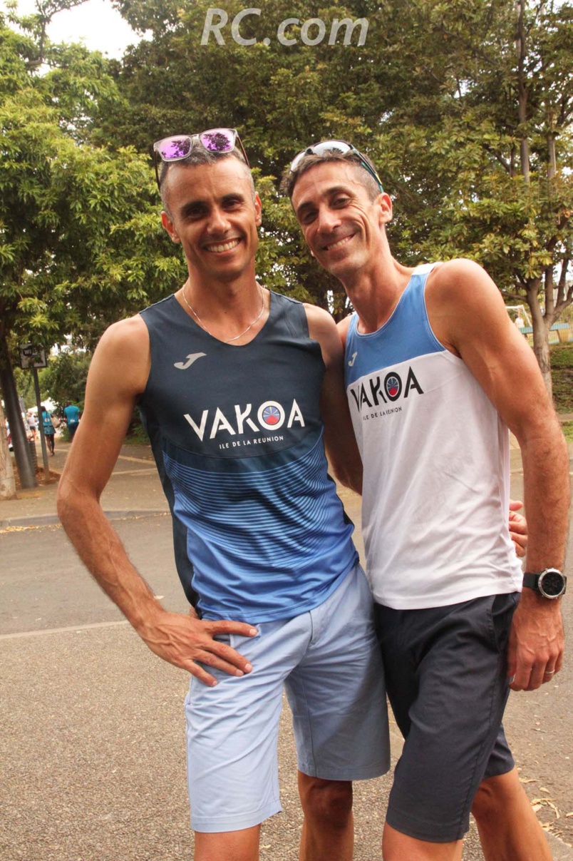 Jean-Eddy Lauret et Alexis Hoarau du COSPI et de la Team VAKOA