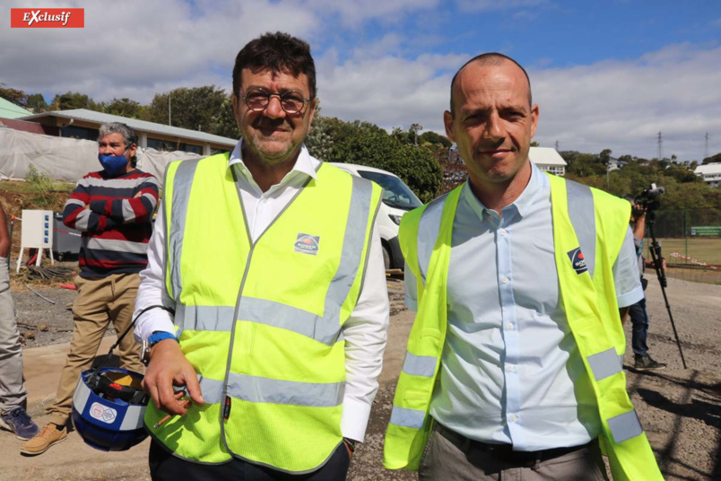 Téléphérique à Saint-Denis: premier pylône posé, les travaux avancent Téléphérique à Saint-Denis: premier pylône posé, les travaux avancent