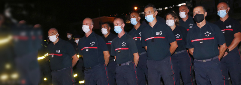 Les sapeurs-pompiers et militaires engagés dans l’incendie du Maïdo remerciés