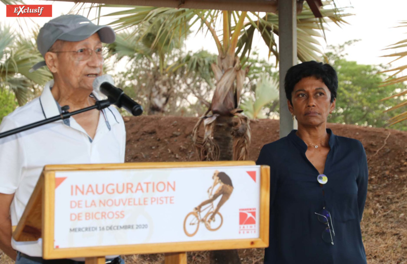 Inauguration de la nouvelle piste de bicross de Champ Fleuri à Saint-Denis