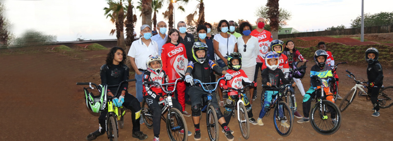 Inauguration de la nouvelle piste de bicross de Champ Fleuri à Saint-Denis Inauguration de la nouvelle piste de bicross de Champ Fleuri à Saint-Denis