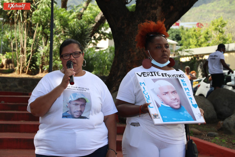 Dominique Assama (avec le micro), maman de Miguel Dominique Assama (avec le micro), maman de Miguel
