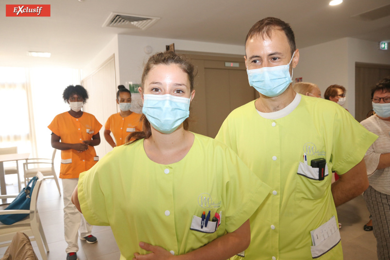 Michaël M. et Clémence D., infirmiers de l'EHPAD Aude