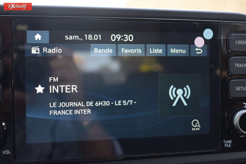 Un écran central non intégré Un écran central non intégré