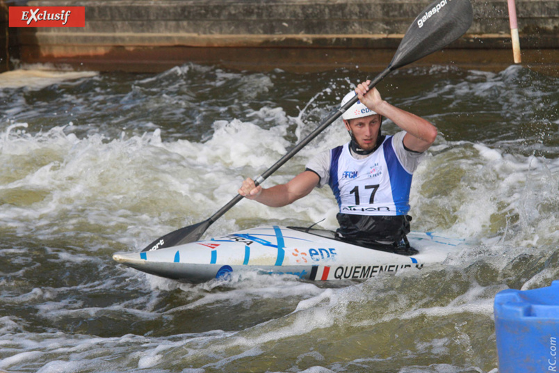 Le Français Malo Quéméneur qui a signé le meilleur chrono de la journée en K1 Le Français Malo Quéméneur qui a signé le meilleur chrono de la journée en K1