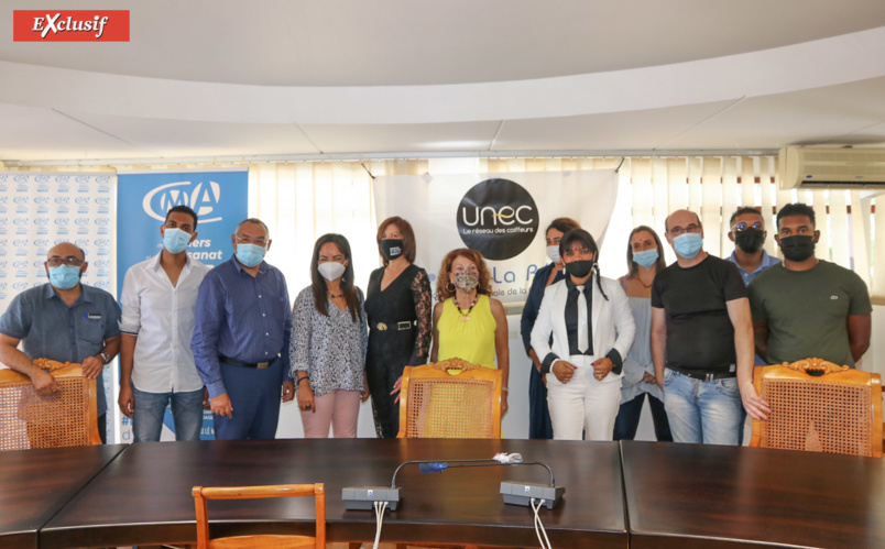 Les professionnels présents avec Bernard Picardo, président de la CMAR Les professionnels présents avec Bernard Picardo, président de la CMAR