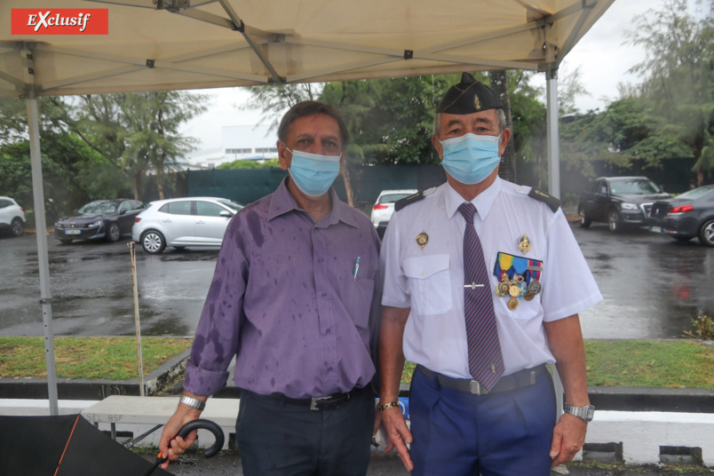 Aziz Patel, d'Exclusif Réunion (exclusif.re), et Jacques Laravine, gendarme à la retraite Aziz Patel, d'Exclusif Réunion (exclusif.re), et Jacques Laravine, gendarme à la retraite