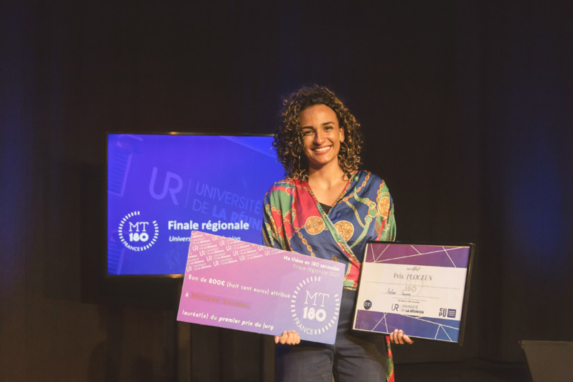 Merlène Saunier, grande gagnante de ce concours MT180 2021 Merlène Saunier, grande gagnante de ce concours MT180 2021