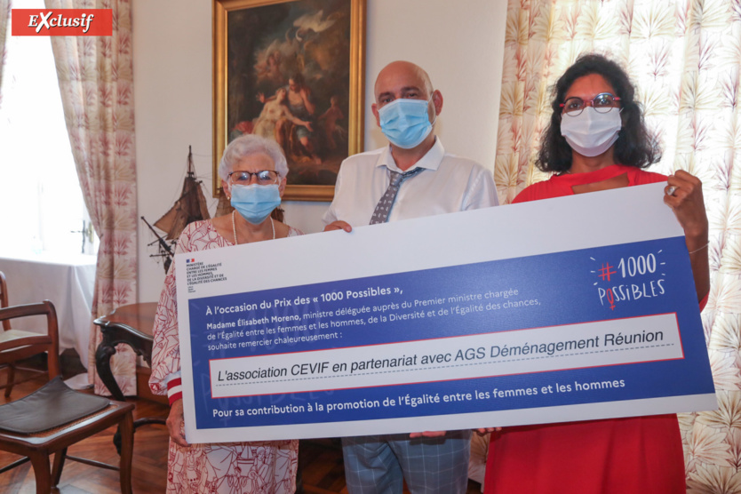 Thérèse Baillif, présidente d'honneur du CEVIF, Frédéric Rousset, président du CEVIF, et Nadina Caroupanin Thérèse Baillif, présidente d'honneur du CEVIF, Frédéric Rousset, président du CEVIF, et Nadina Caroupanin