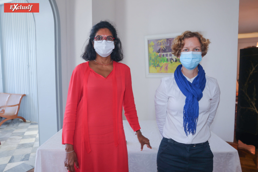 Nadine Caroupanin, directrice régionale aux Droits des Femmes et à l'Egalité, et Camille Dagorne, sous-préfète en charge de la cohésion sociale Nadine Caroupanin, directrice régionale aux Droits des Femmes et à l'Egalité, et Camille Dagorne, sous-préfète en charge de la cohésion sociale