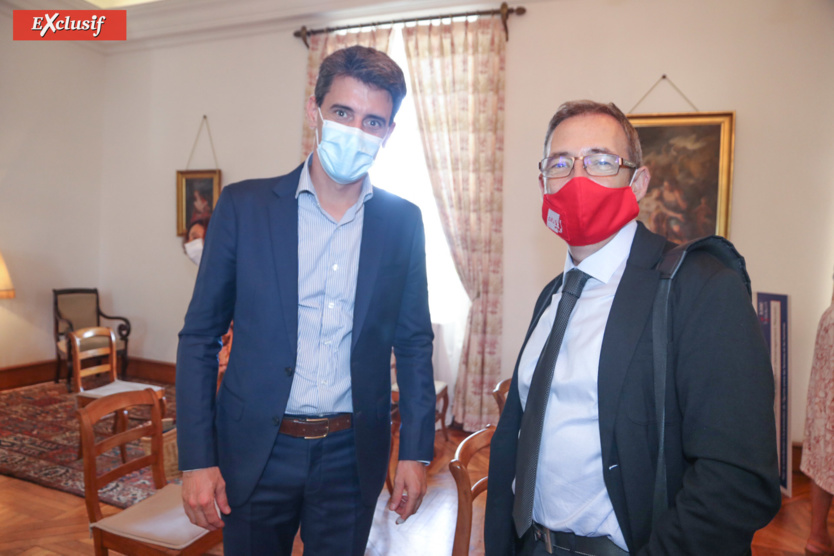 Nicolas Faivre et Philippe Giordanella, directeur général AGS Déménagements Réunion Nicolas Faivre et Philippe Giordanella, directeur général AGS Déménagements Réunion