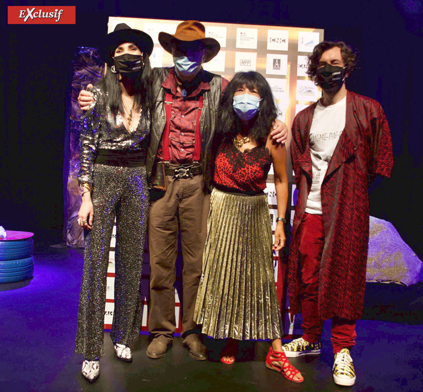 Aurélia Mengin, ses parents Vincent et Roselyne, et Nicolas Luquet Aurélia Mengin, ses parents Vincent et Roselyne, et Nicolas Luquet