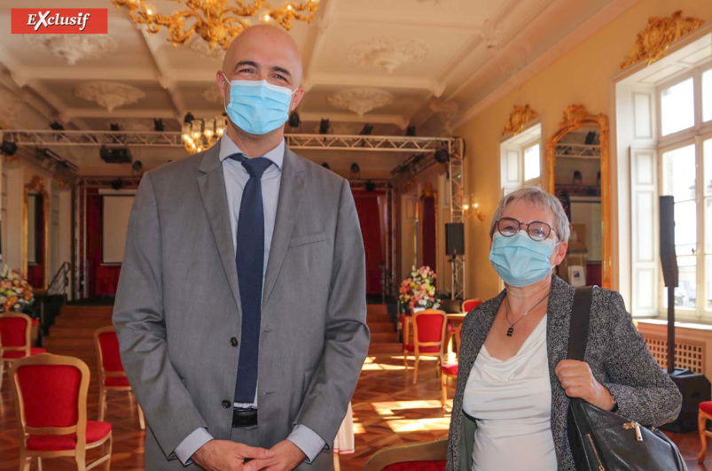 Laurent Fraysse, commissaire divisionnaire, directeur départemental adjoint de la sécurité publique, et Christine Richet, directrice régionale des Affaires Culturelles Laurent Fraysse, commissaire divisionnaire, directeur départemental adjoint de la sécurité publique, et Christine Richet, directrice régionale des Affaires Culturelles