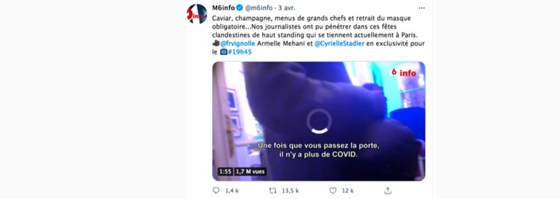 M6 a diffusé le sujet dans son Journal Télévisé et sur ses réseaux sociaux M6 a diffusé le sujet dans son Journal Télévisé et sur ses réseaux sociaux