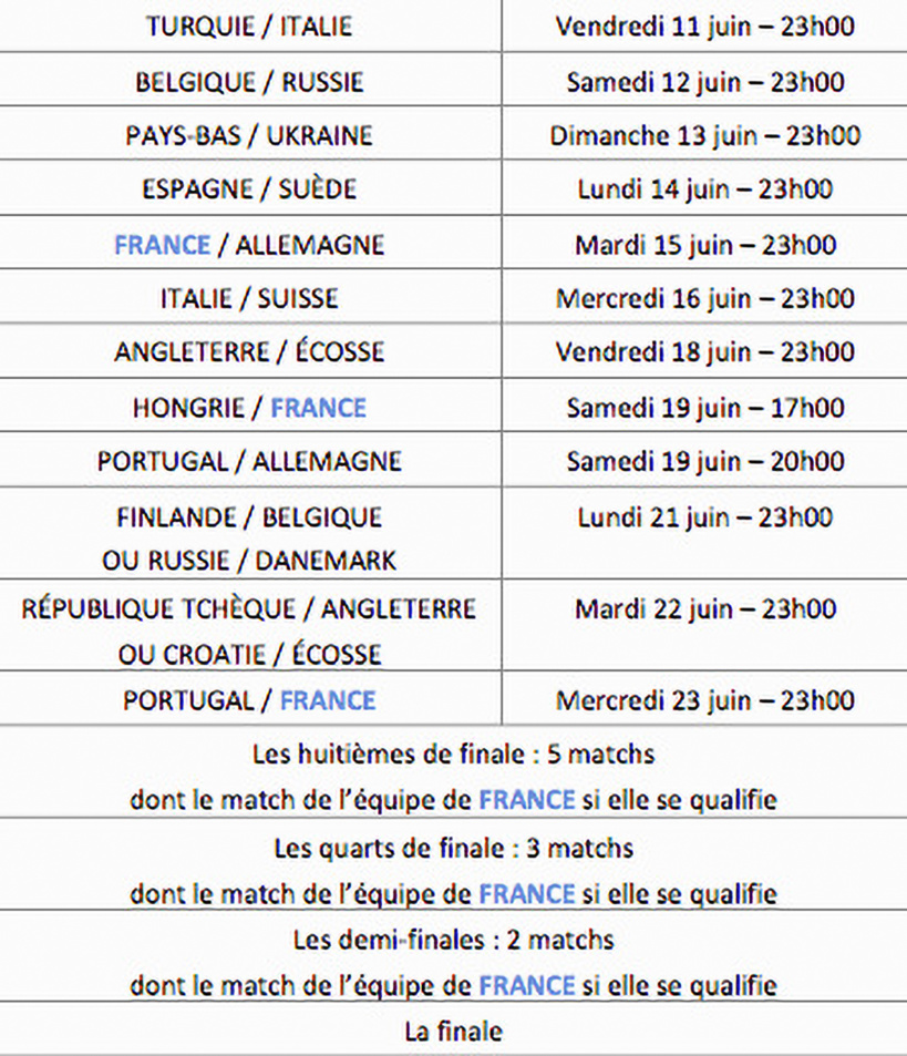 Le programme de retransmission des matchs sur Antenne Réunion Le programme de retransmission des matchs sur Antenne Réunion