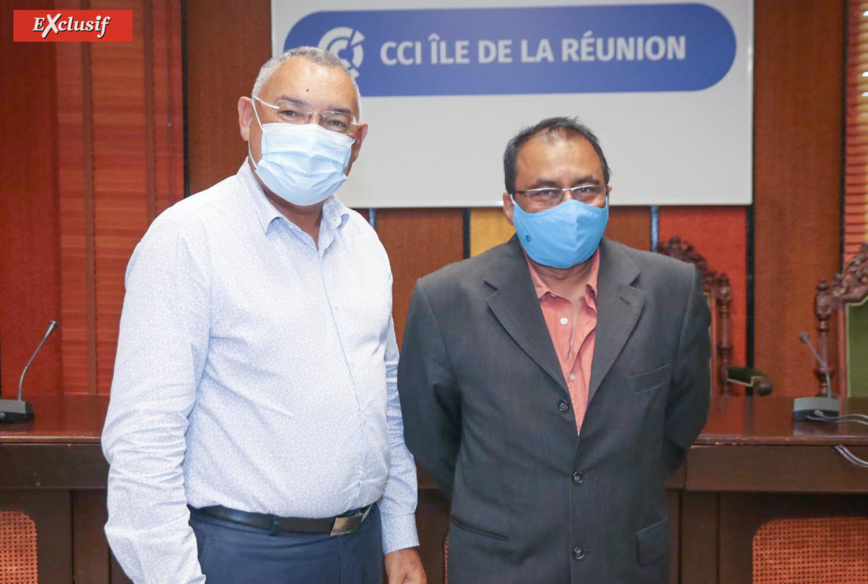 Bernard Picardo et Ibrahim Patel, les présidents des deux chambres consulaires Bernard Picardo et Ibrahim Patel, les présidents des deux chambres consulaires