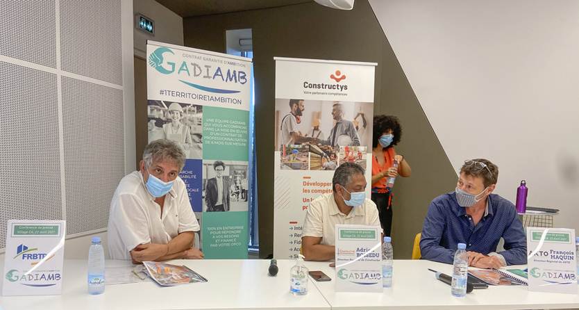 Le représentant de la FRBTP, Adrien Boisedu de Constructys, et François Haquin, de Akto Le représentant de la FRBTP, Adrien Boisedu de Constructys, et François Haquin, de Akto