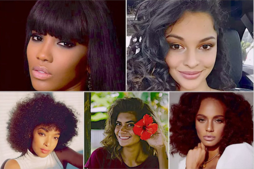 En haut: Morgane Edwige, Miss Martinique 2015, et Azuima Issa, Miss Réunion 2015. En bas: Ophély Mézino, Miss Guadeloupe 2018, Vaimiti Teifitu, Miss Tahiti 2015, et Alycia Aylies, Miss Guyane 2016 (photos Martinique la 1ère/Puzzle Média) En haut: Morgane Edwige, Miss Martinique 2015, et Azuima Issa, Miss Réunion 2015. En bas: Ophély Mézino, Miss Guadeloupe 2018, Vaimiti Teifitu, Miss Tahiti 2015, et Alycia Aylies, Miss Guyane 2016 (photos Martinique la 1ère/Puzzle Média)