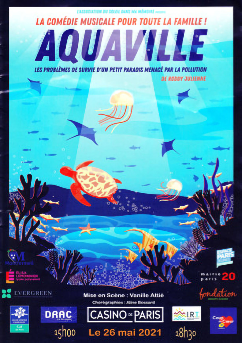 "Aquaville", comédie musicale mise en scène par Vanille Attié au Casino de Paris 