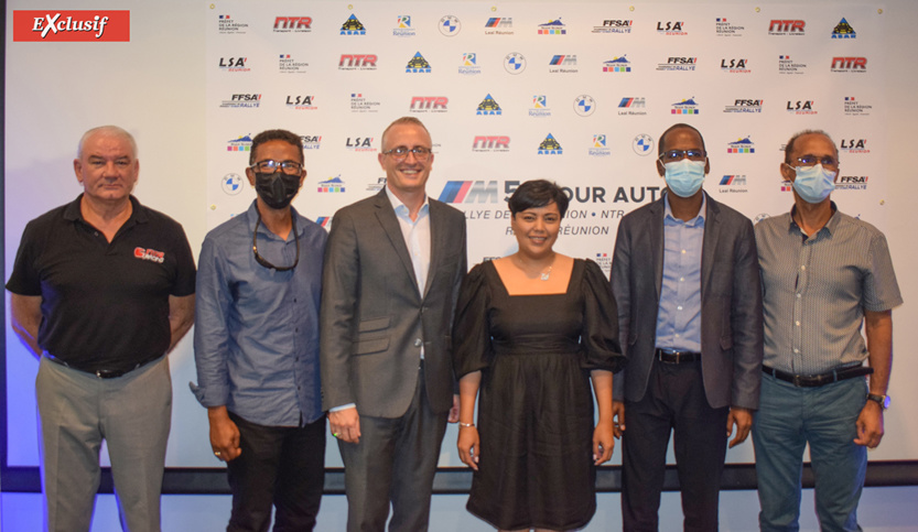 Philippe Lherminez, directeur NTR, Jimmy Aubin, adjoint sports à la Mairie de Saint-Leu, Philippe-Alexandre Rebboah, directeur général Leal Réunion, Muriel Rajoel, présidente de l'ASA Réunion, Stéphane Singa, responsable Sports à la Région, et Jean-Eric Bègue, responsable Sports au Département