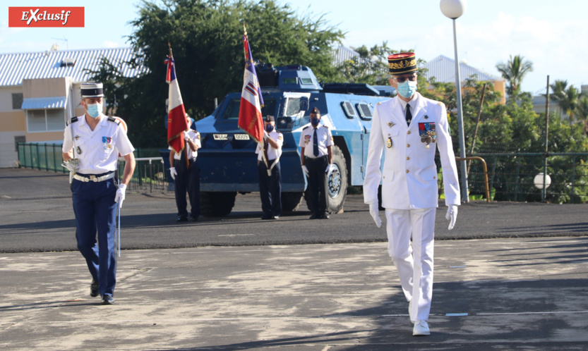 Une cérémonie supervisée par le général Pierre Poty, commandant de la Gendarmerie à La Réunion Une cérémonie supervisée par le général Pierre Poty, commandant de la Gendarmerie à La Réunion