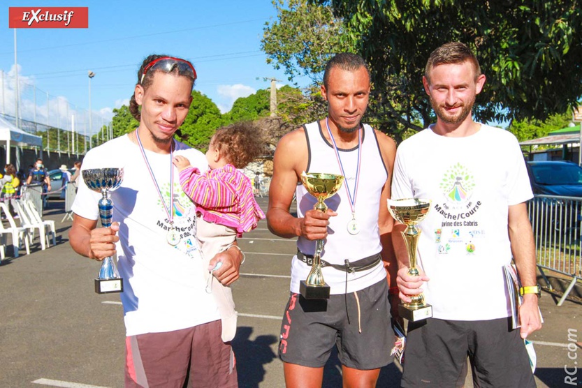 Le podium du jour: Ludovic Peigne, Jean-Paul Villain et Kevin Fabrice Joany