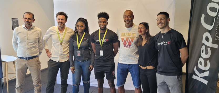 L'équipe Keepcool avec Jackson Richardson L'équipe Keepcool avec Jackson Richardson