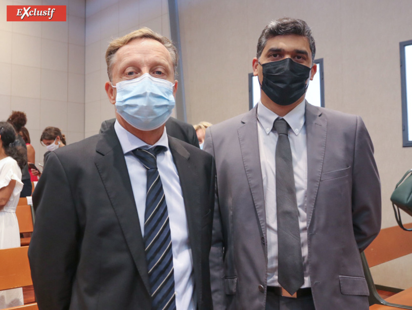 Olivier Escot, président de la compagnie des experts judiciaires près la cour d'Appel de Saint-Denis, et Frédéric Miranville, président de l'Université de La Réunion Olivier Escot, président de la compagnie des experts judiciaires près la cour d'Appel de Saint-Denis, et Frédéric Miranville, président de l'Université de La Réunion