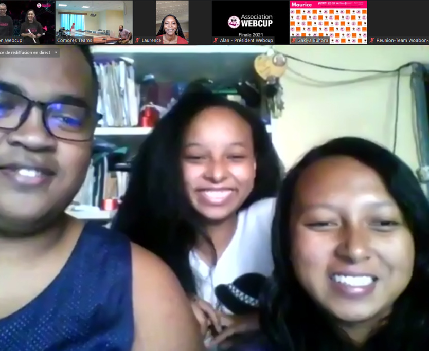 La team "Host": Bako Harry Rakotondratompo, Sandrine Ramaroson, Miki Ramaroson