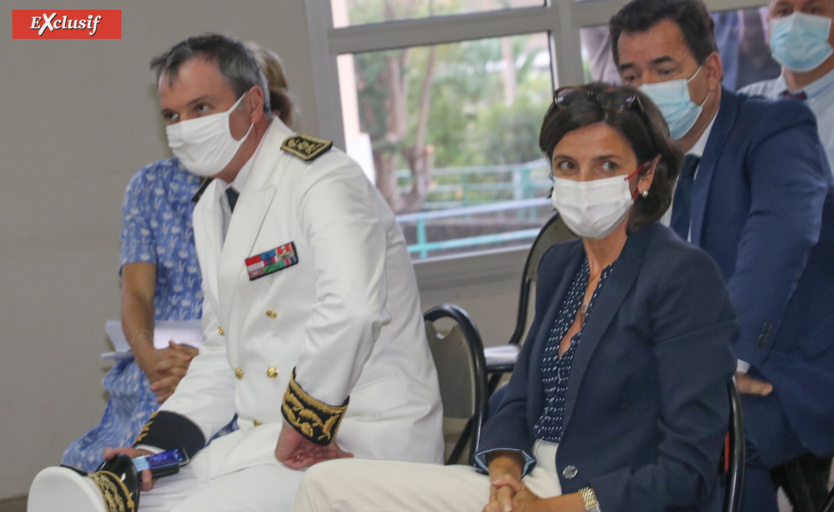 Nathalie Elimas, Secrétaire d'Etat, visite le futur internat du Lycée Brassens au Moufia