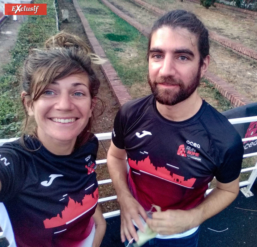 Louise et son frère Ghislain à Rome