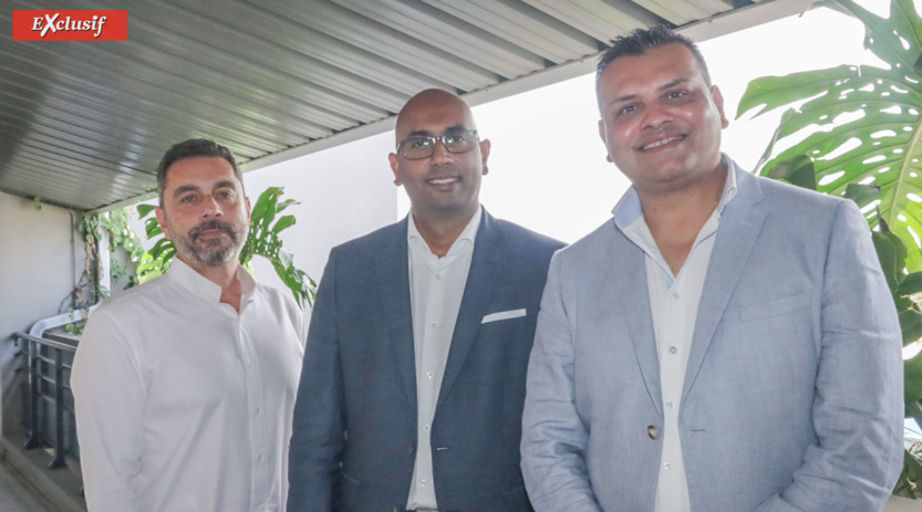 Pascal Viroleau, directeur des Iles Vanille, Ken Arian, président directeur général de l’Airport Holdings (Air Mauritius, Aéroport et Duty Free), et Arvind Bundhun, directeur de la MTPA Pascal Viroleau, directeur des Iles Vanille, Ken Arian, président directeur général de l’Airport Holdings (Air Mauritius, Aéroport et Duty Free), et Arvind Bundhun, directeur de la MTPA