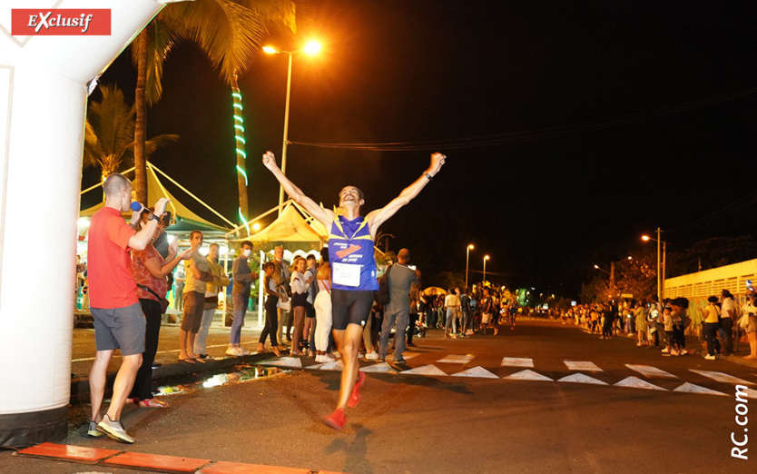 Les bras levés de Jean-Marie Cadet , heureux de sa deuxième place et champion chez les Masters Les bras levés de Jean-Marie Cadet , heureux de sa deuxième place et champion chez les Masters