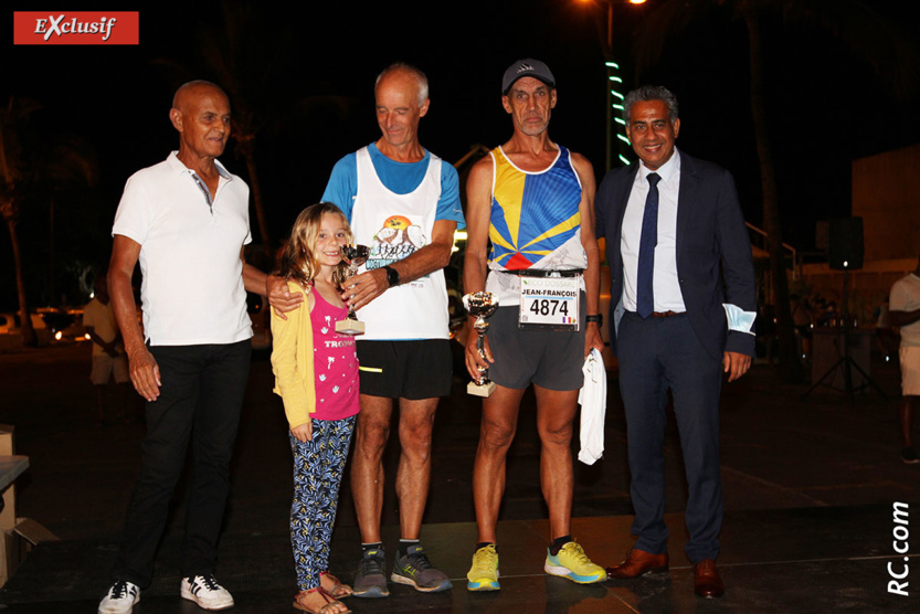 Jean-François Técher sur le podium, une semaine avant de prendre part au Marathon de Paris