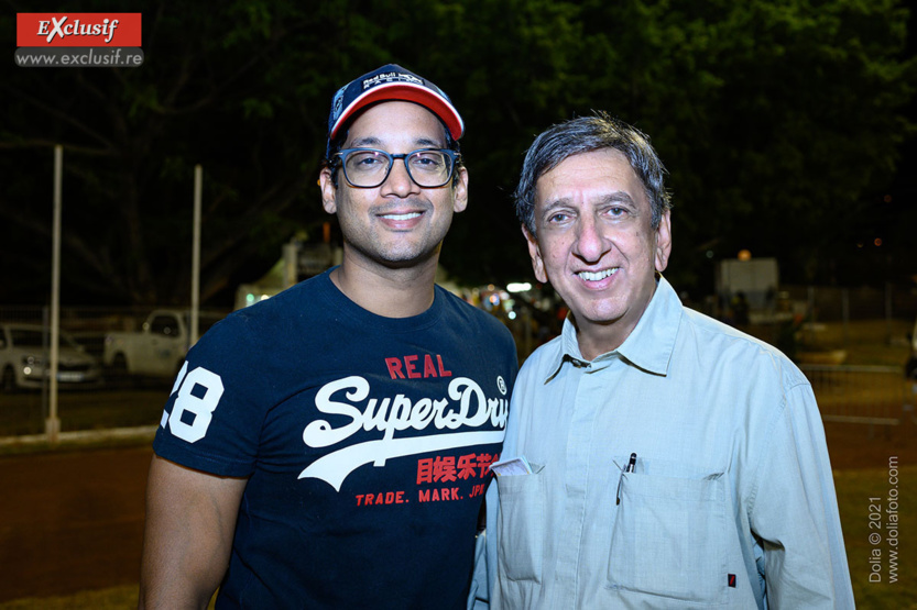 Guillaume Narayanin, pilote de motocross -mais pas ce soir-là-, et Aziz Patel
