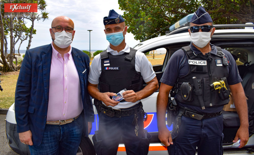 Ottman Zair, directeur de cabinet du Préfet, Major David Dijoux, et brigadier Thierry Ottman Zair, directeur de cabinet du Préfet, Major David Dijoux, et brigadier Thierry
