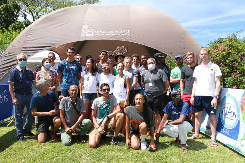 Trail de Villèle avec le présence de l’équipe de France d’athlétisme. Mayer and Co sont venus saluer les participant.e.s