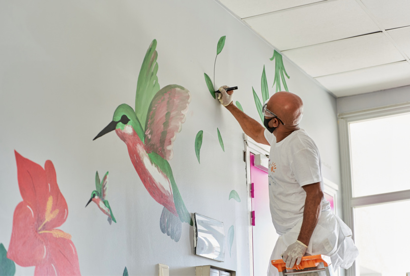 L'art et la couleur au CHU de Saint-Pierre grâce à PPG L'art et la couleur au CHU de Saint-Pierre grâce à PPG