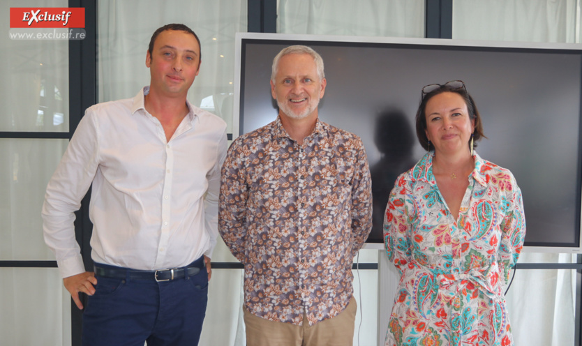 Cyril Isautier, Bruno Guilleminot, et Estelle Baie