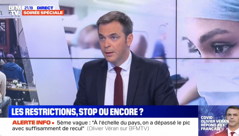 Olivier Véran était sur BFMTV mercredi... (capture d'écran) Olivier Véran était sur BFMTV mercredi... (capture d'écran)