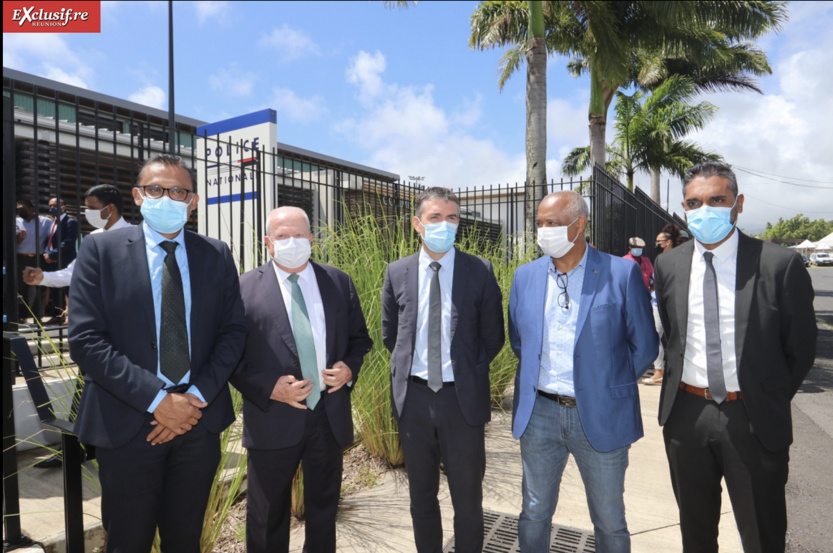 Jeannick Atchapa, Michel Vergoz, Michael Mathaux, sous-préfet de Saint-Benoît, Johny Payet et Patrice Selly Jeannick Atchapa, Michel Vergoz, Michael Mathaux, sous-préfet de Saint-Benoît, Johny Payet et Patrice Selly
