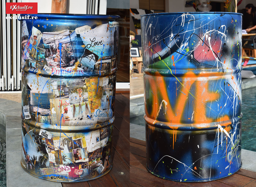 ... et sur des bidons récupérés ... et sur des bidons récupérés