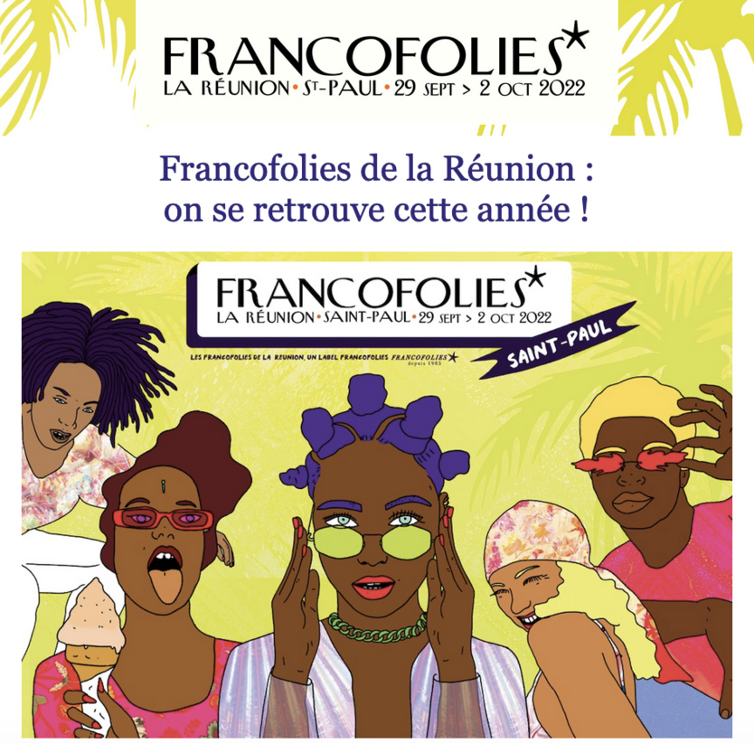 Les Francofolies La Réunion à la Saline-les-Bains fin septembre Les Francofolies La Réunion à la Saline-les-Bains fin septembre
