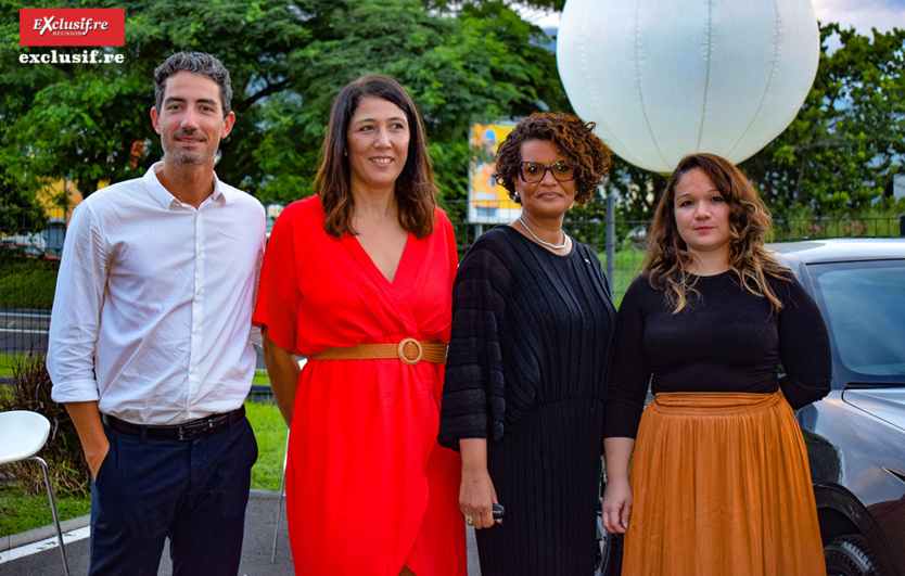 Christophe Caillé, brand manager Groupe Caillé, Sihem Oulmane, directrice Marketing et Communication du Groupe Caillé, Vanessa Niobé, directrice DS Store Saint-Denis, et Emilie Dubard, chef de produit