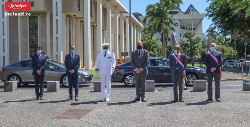 L'arrivée des officiels avec le Ministre de la Justice