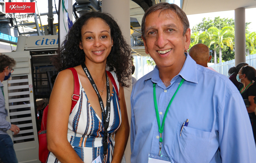 Aïda, du cabinet de Maurice Gironcel à la Cinor, et Aziz Patel Aïda, du cabinet de Maurice Gironcel à la Cinor, et Aziz Patel