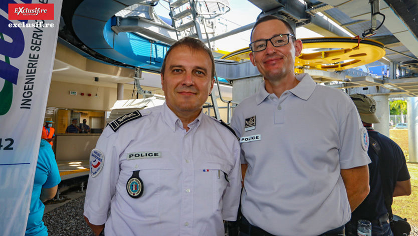 Michel Aleu, adjoint au directeur territorial de la Police, et un collègue Michel Aleu, adjoint au directeur territorial de la Police, et un collègue