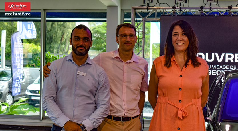 Johannick Futol, chef de groupe Voitures Neuves, Marc Bergeretti, directeur général pôle auto de JCA, et Sihem Oulmane, directrice marketing et communication JCA